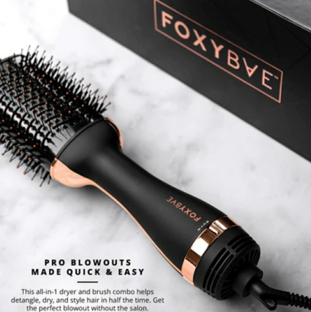 New FoxyBae Rose Gold Blowout Dryer Brush Pro